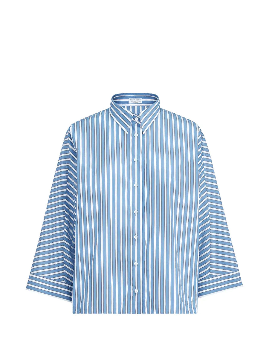 Brunello Cucinelli Cotton 100% shirt in blue
