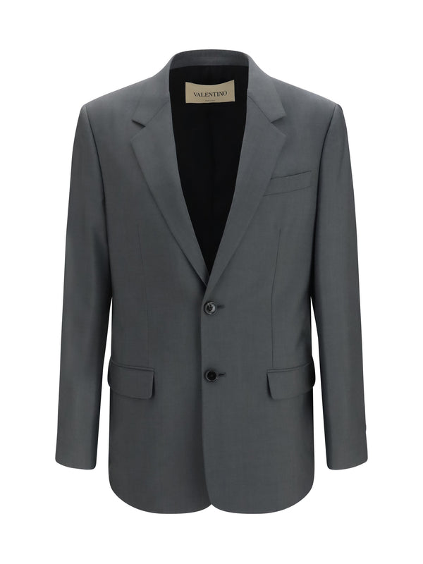 Valentino 84% Merino Wool blazer in gray