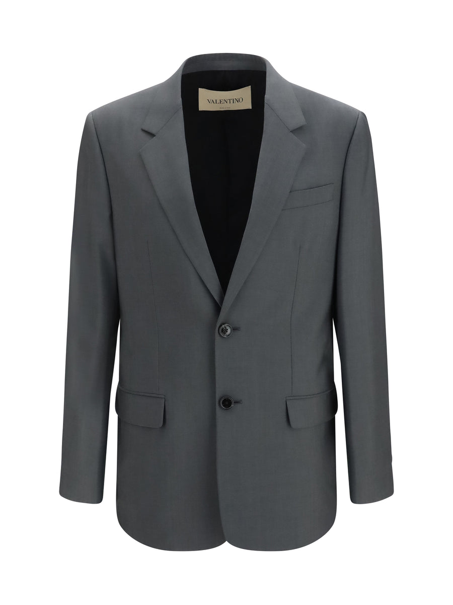 Valentino 84% Merino Wool blazer in gray