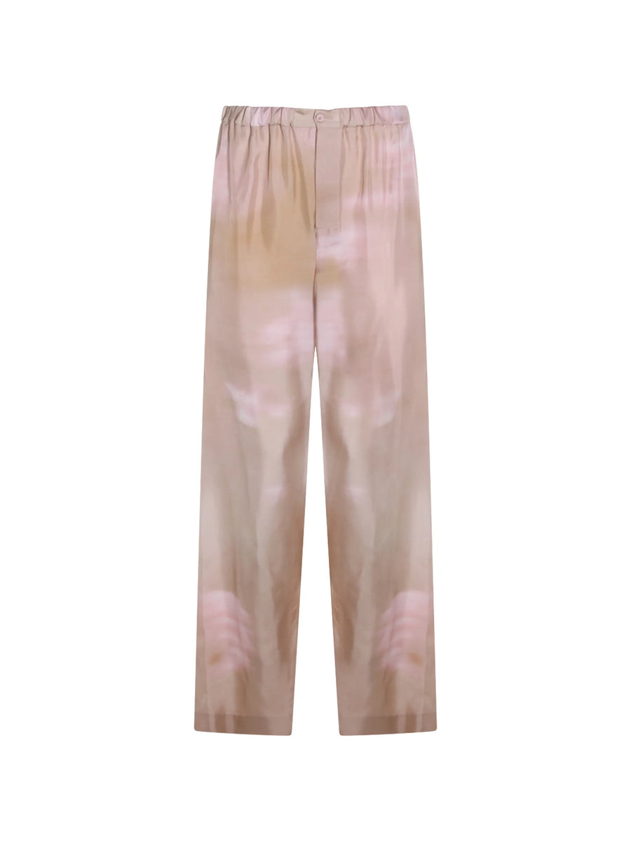 Fabiana Filippi Silk 100% trousers in beige