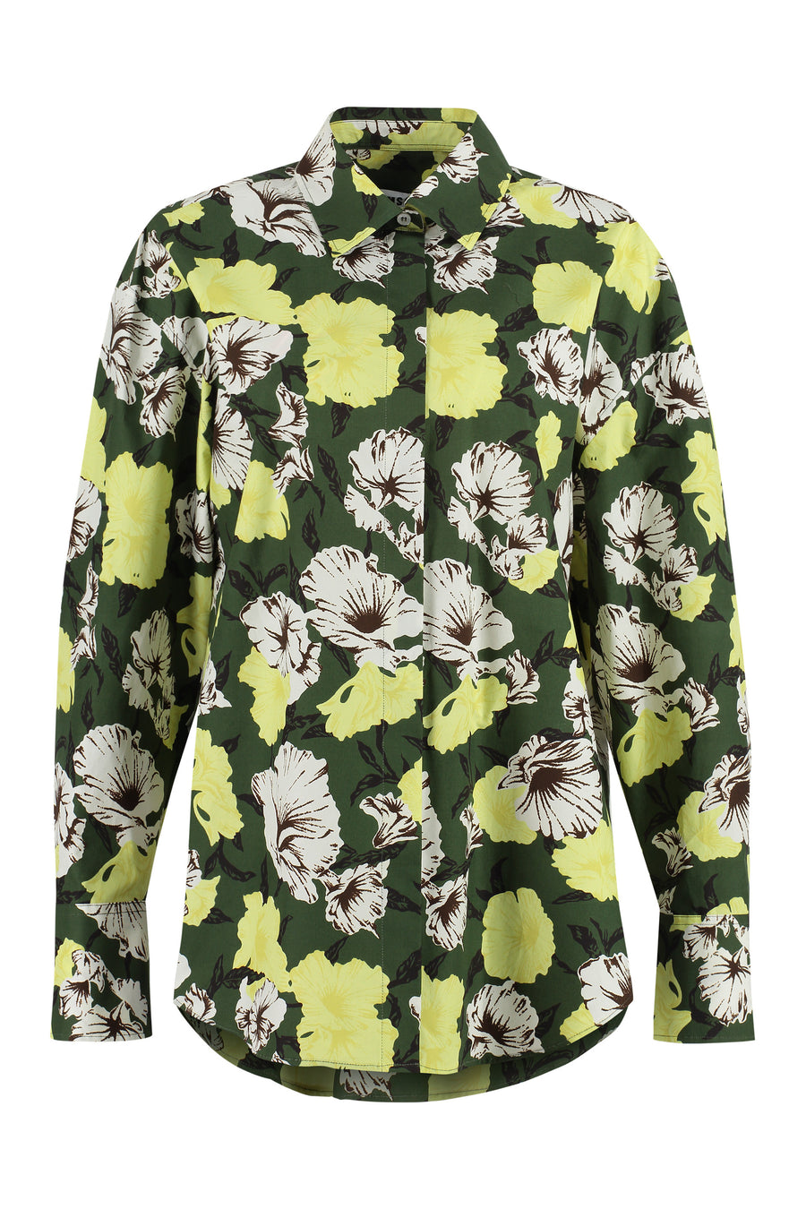 Printed Cotton Shirt Green