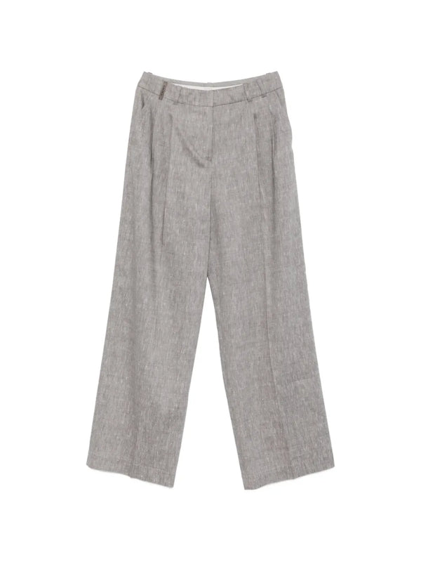 Peserico Linen/Flax 56% trousers in grey
