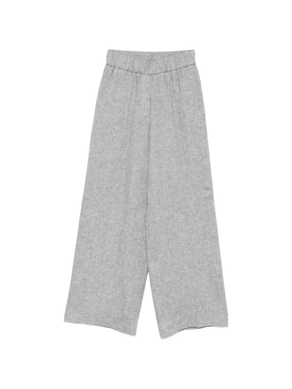 Peserico Linen/Flax 100% (outer); Acetate 61% trousers in grey