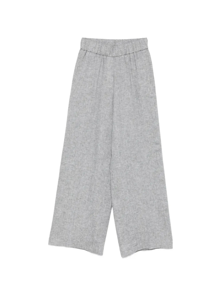 Peserico Linen/Flax 100% (outer); Acetate 61% trousers in grey