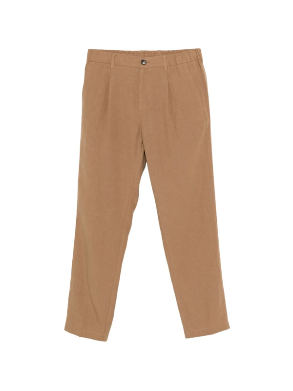 Herno Linen 70% trousers in camel