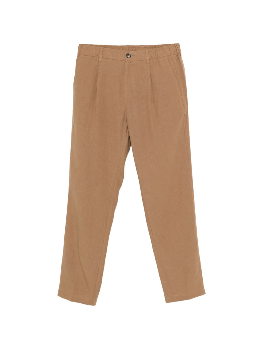 Herno Linen 70% trousers in camel