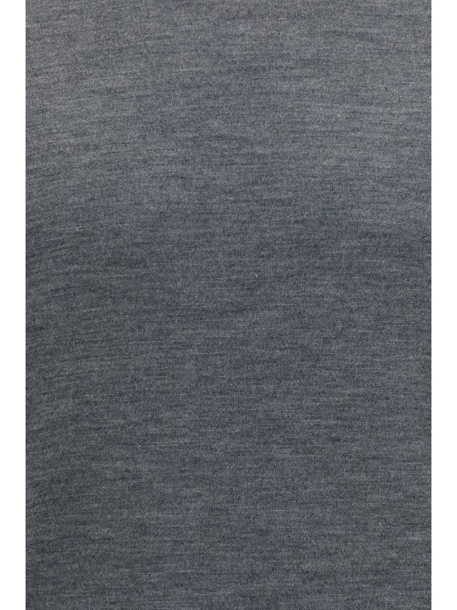 Wool Turtleneck Sweater Lead Grey/light Grey Fleece (ovis Aries)