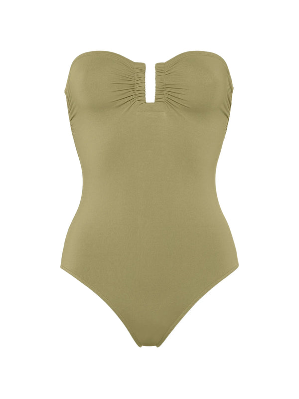Eres Outer: Polyamide 84% one-piece swimsuit in olive