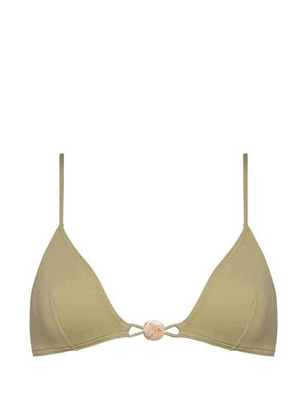 Eres Polyamide 84% bikini top in green