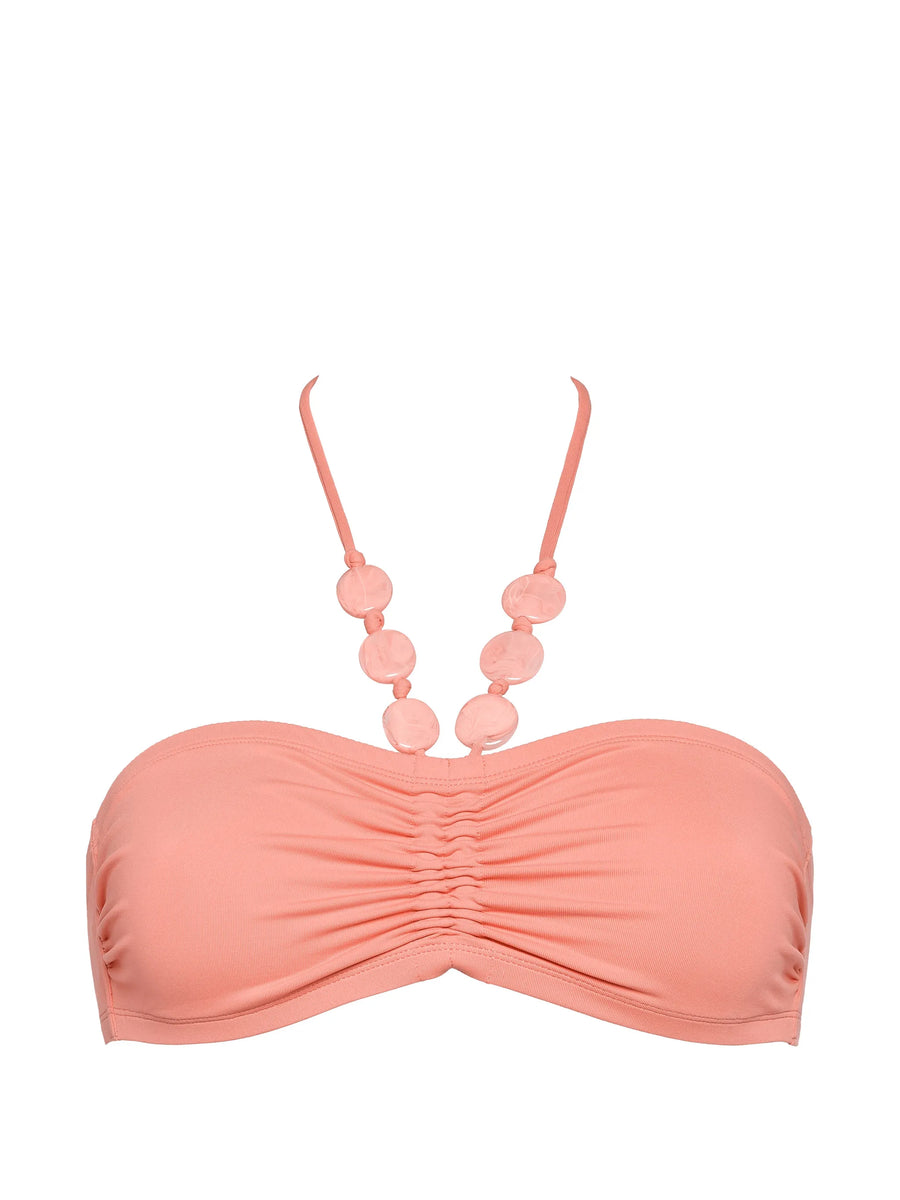 Eres Polyamide 84% bikini top in coral