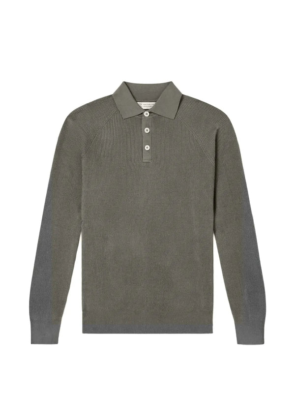 Brunello Cucinelli Cotton 100% polo shirt in khaki