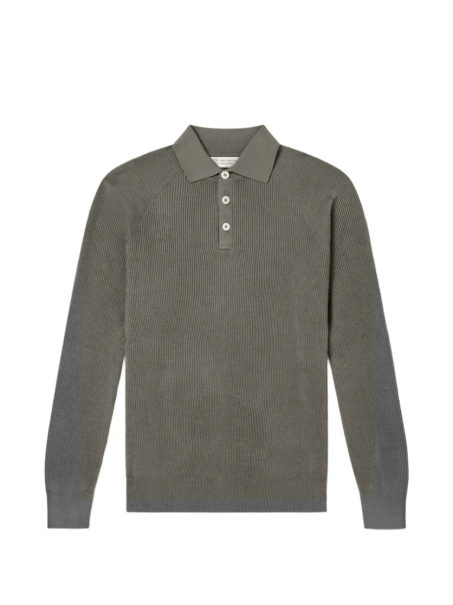 Brunello Cucinelli Cotton 100% polo shirt in khaki