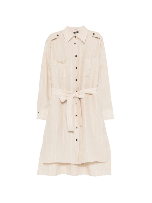 Kiton Linen/Flax 100% shirt dress in beige