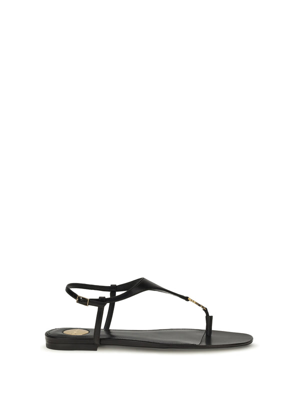 Saint Laurent Upper: 100% calf leather Bos Taurus; Sole: 100% calf leather Bos Taurus sandals in black