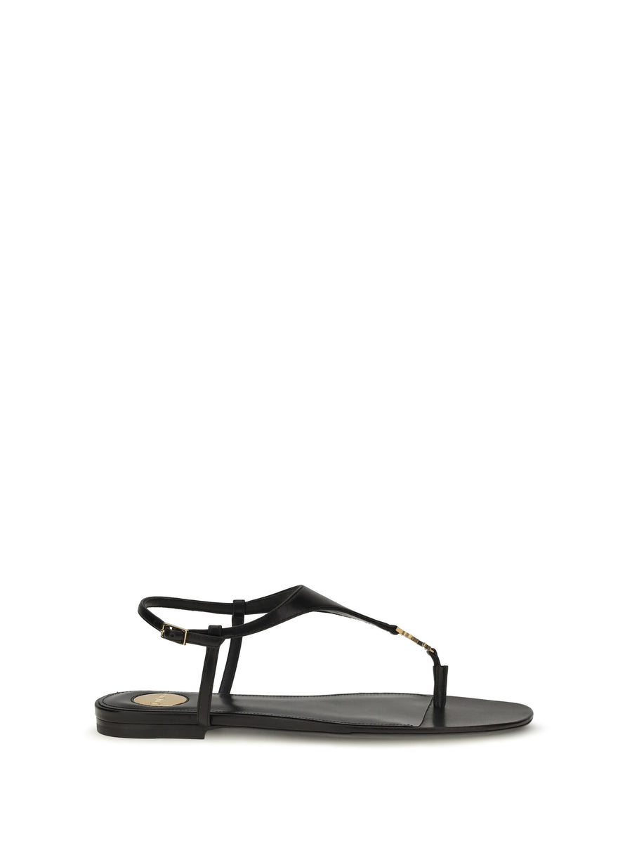 Sandals Cassandre Black Leather Upper: Calf