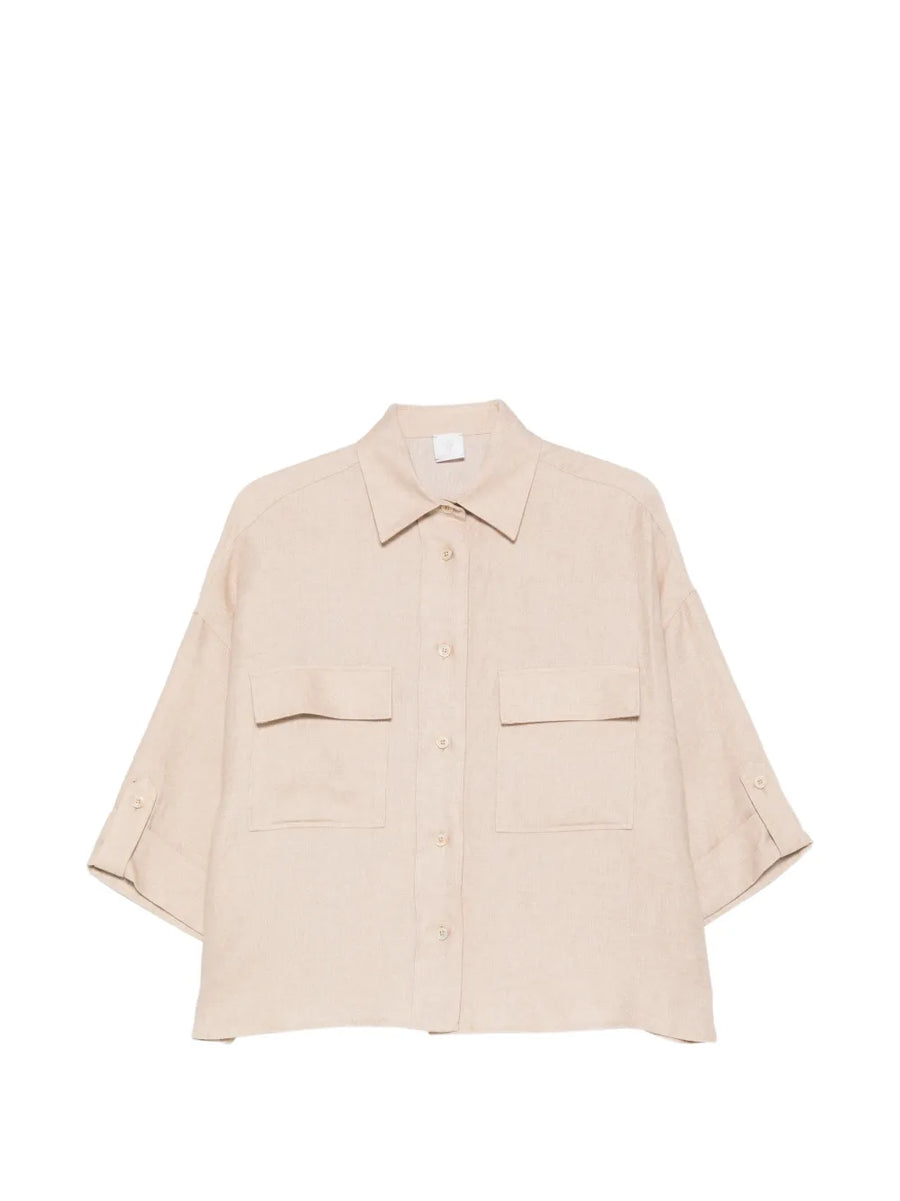 Eleventy Linen/Flax 73% shirt in beige