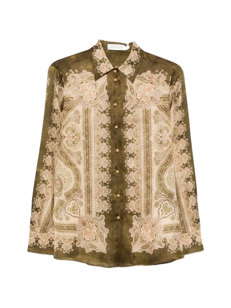 Zimmermann Silk 100% shirt in olive
