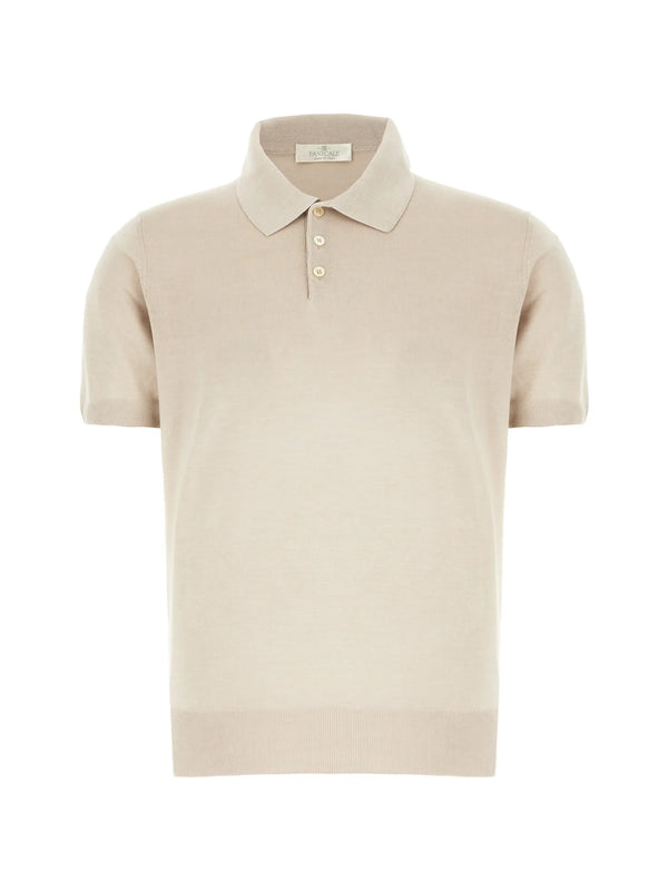 Panicale Silk 100% polo shirt in beige