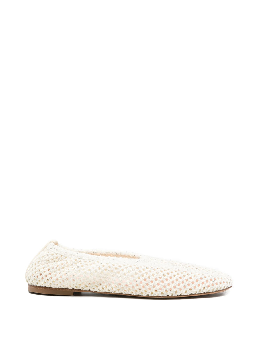 Fabiana Filippi Outer: Cotton 50% ballet flat in white