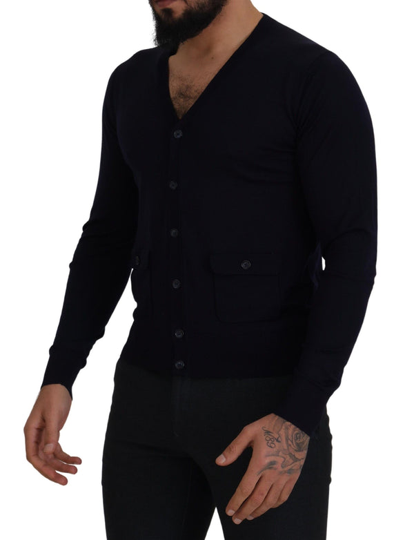 Dolce & Gabbana 100% Virgin Wool cardigan in black