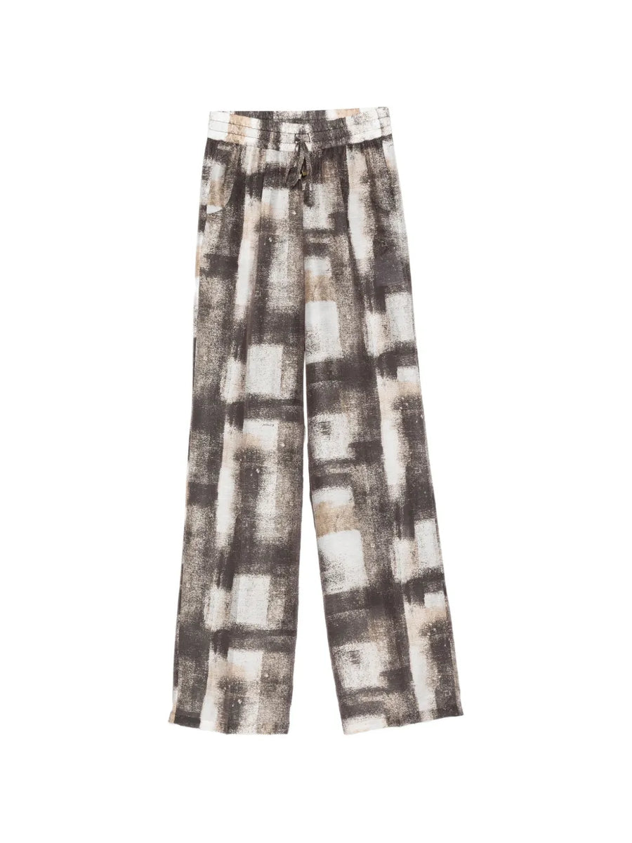 Kiton Lyocell 66% trousers in brown