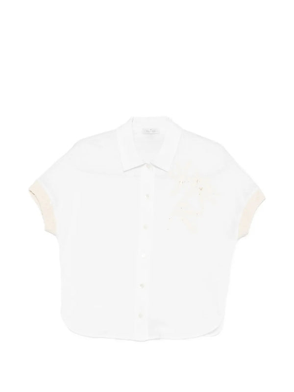 Panicale Linen/Flax 56% shirt in white