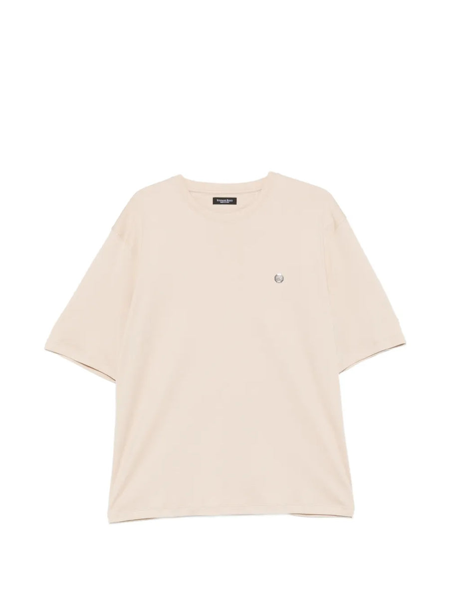 Stefano Ricci Cotton 100% t-shirt in beige