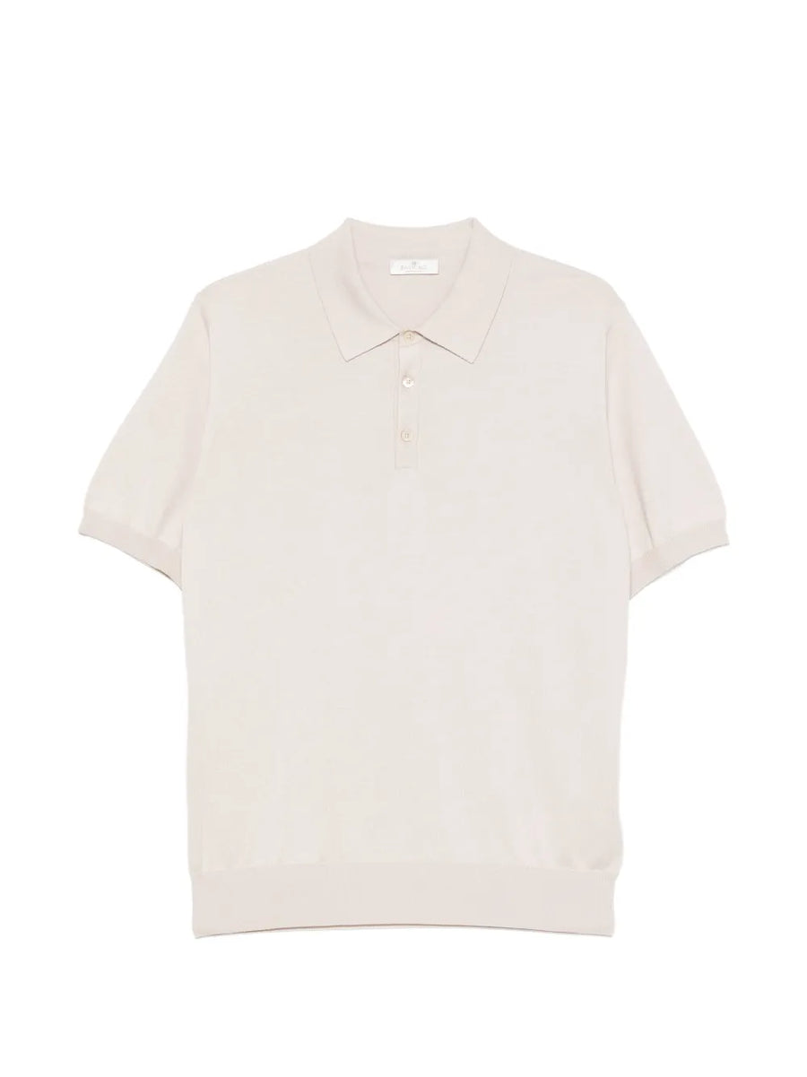 Panicale Silk 55% polo shirt in beige