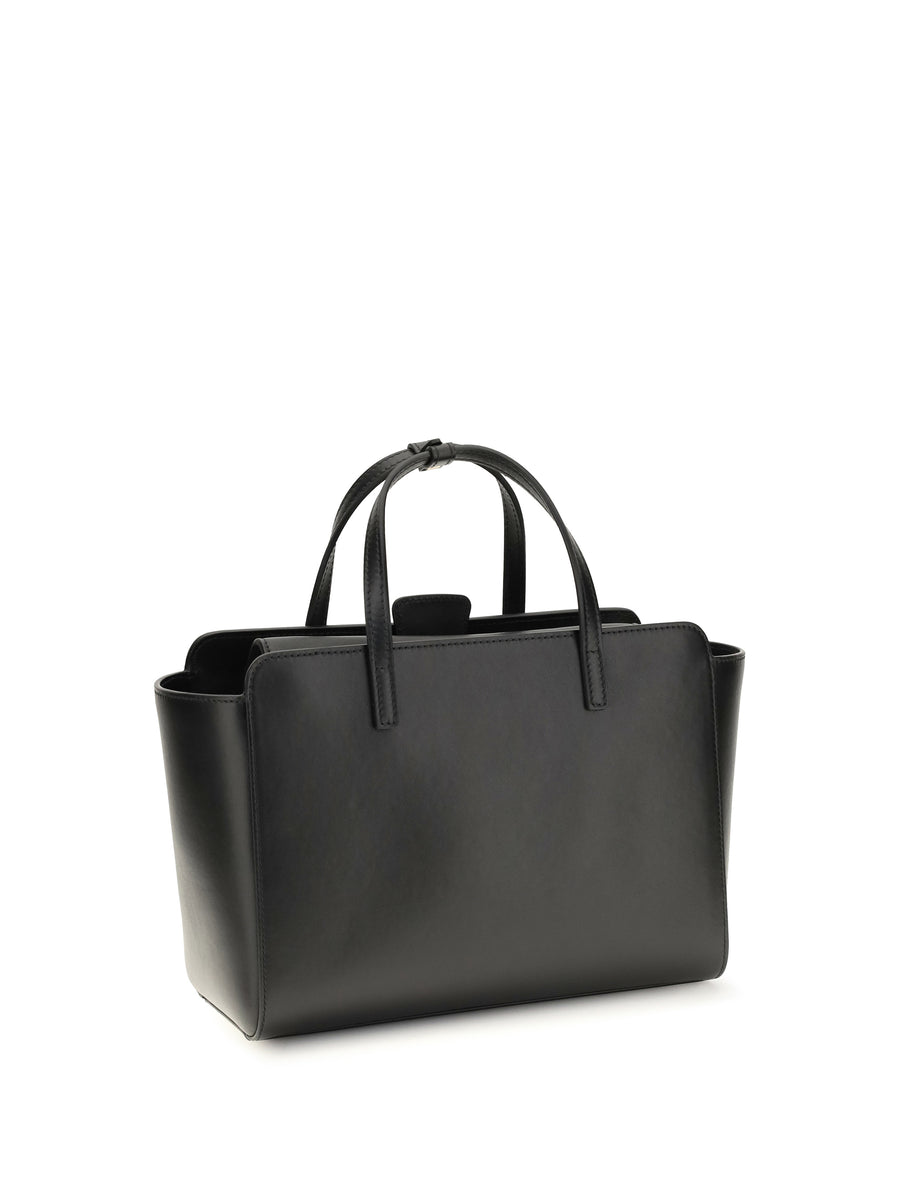 Handbag Flap Medium Black Calf Leather (bos Taurus) Shoulder Bags