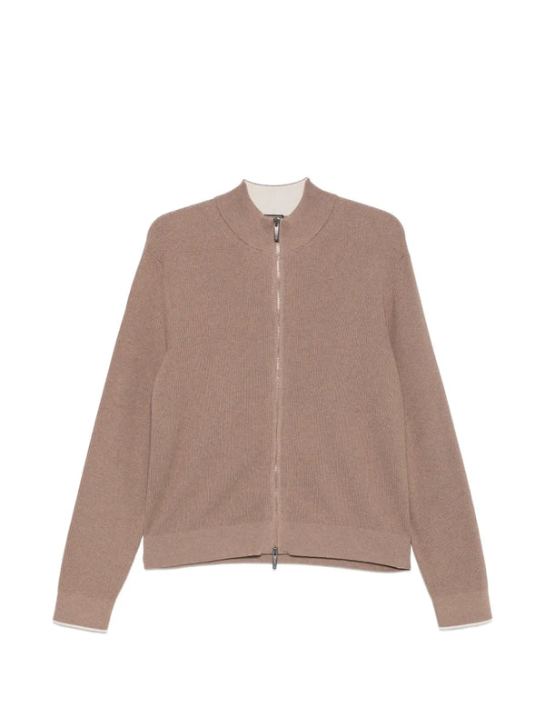Peserico Cotton 100% cardigan in taupe