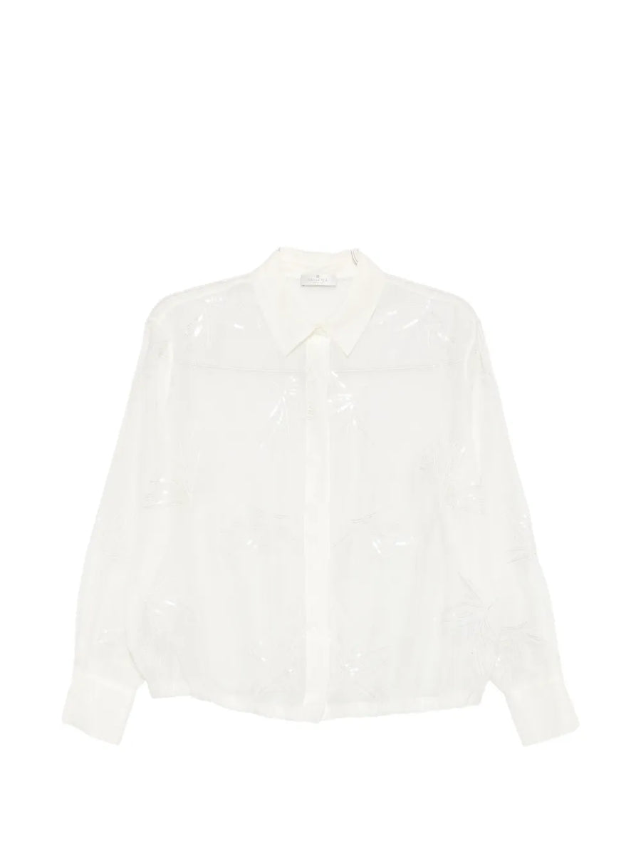 Panicale Cotton 68% shirt in cream