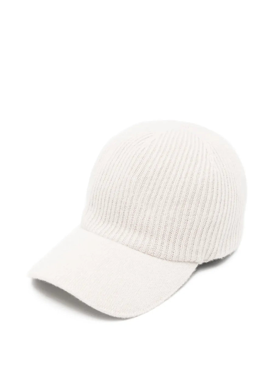 Eleventy Cashmere baseball cap in white