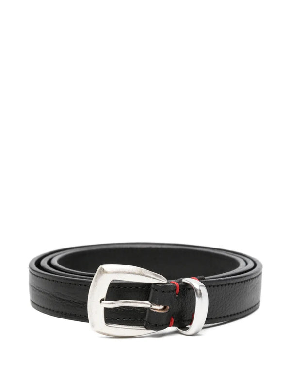 Eleventy Leather belt in black
