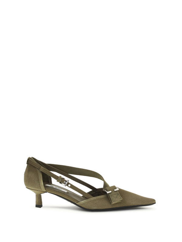 Prada 100% cotton pump in beige