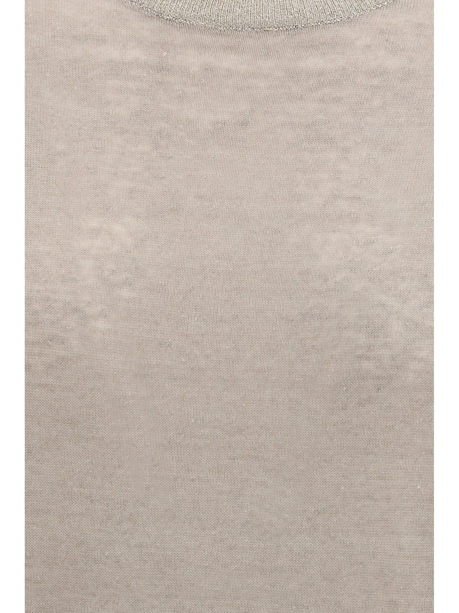T-Shirt Crewneck Short-Sleeve Linen Washed T-shirts & Jerseys