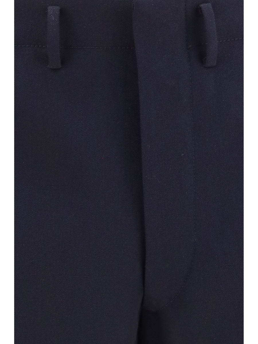 Tailored Trousers Blue Wool Fleece (ovis Aries)