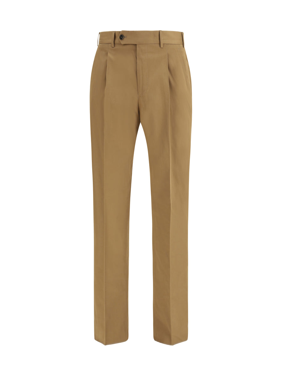 Pt Torino 94% Cotton; 5% Silk; 1% Elastane trousers in brown