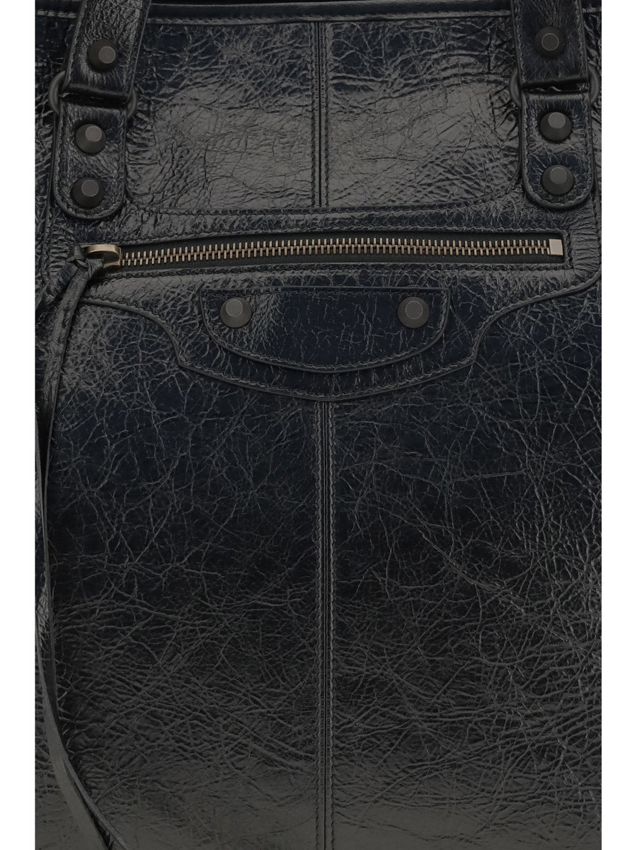 Tote Bag Le City Black Lambskin Leather Shoulder