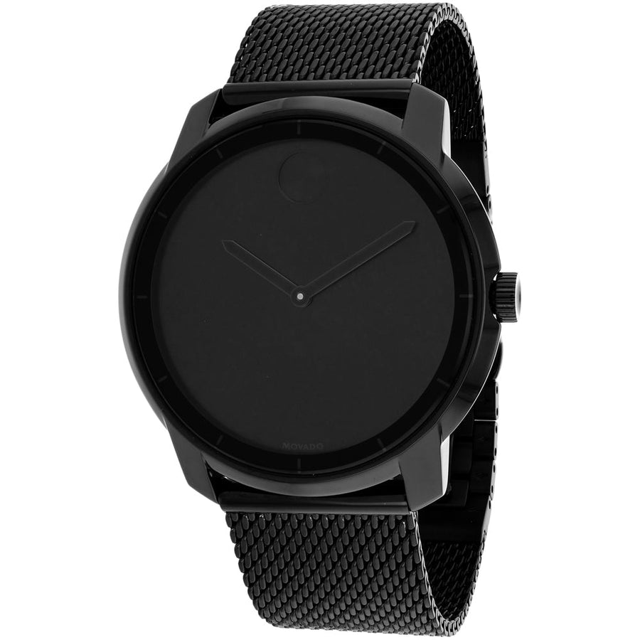 Movado Stainless steel case watch in black