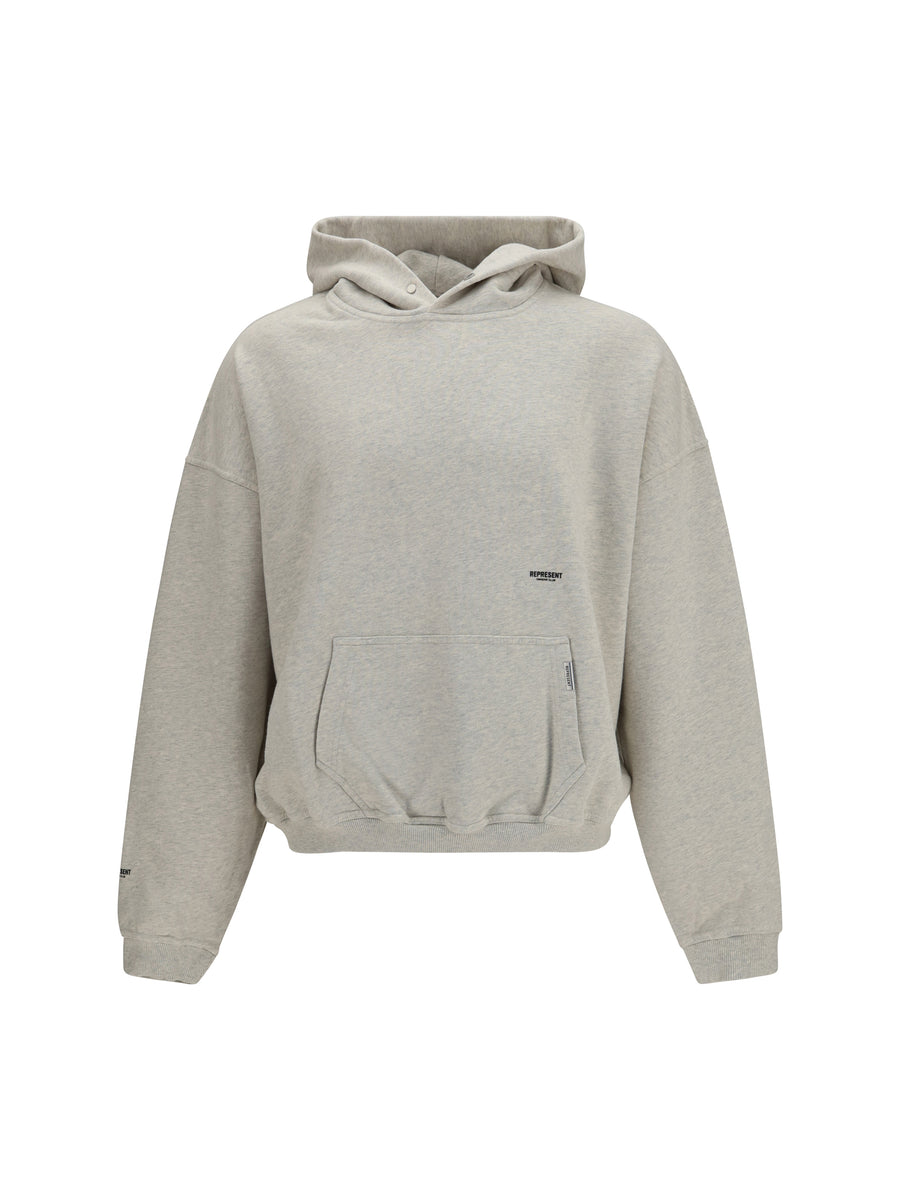 Hoodie Micro Owners Club Cream Marl Cotton Sweatshirts