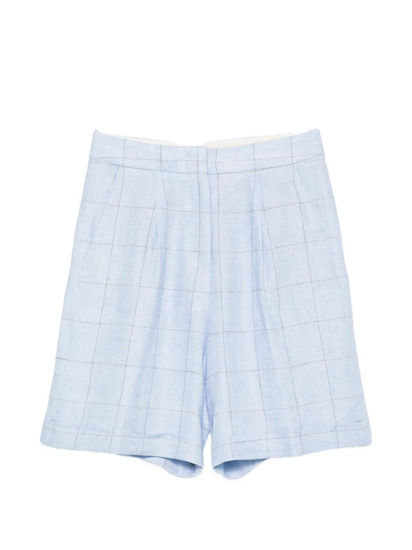 Peserico Outer: Linen 100%; Lining: Acetate 61% shorts in light blue