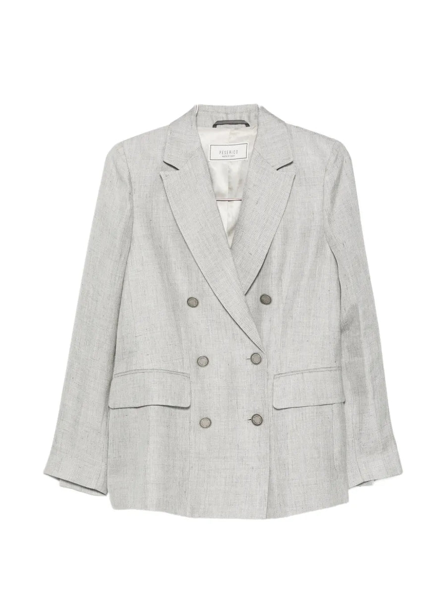 Peserico Linen/Flax 52% blazer in light grey
