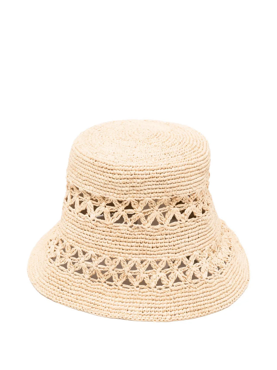 Zimmermann Raffia 100% bucket hat in beige
