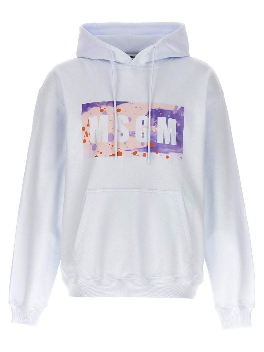 Msgm Camo Season Box Logo Hoodie