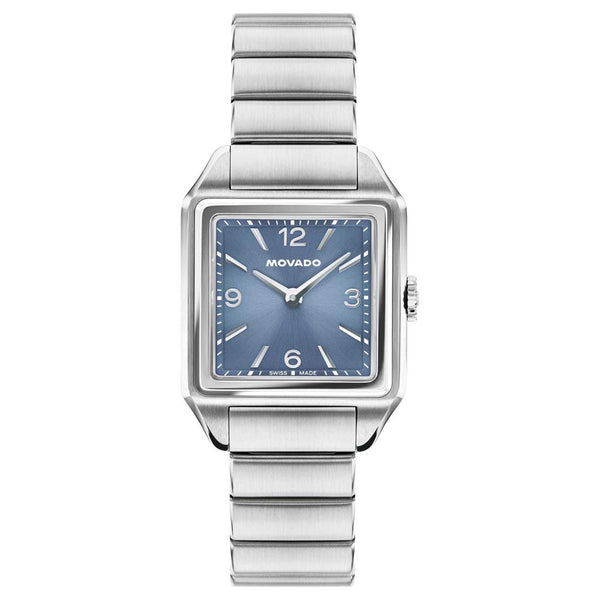 Movado Stainless steel case watch in blue