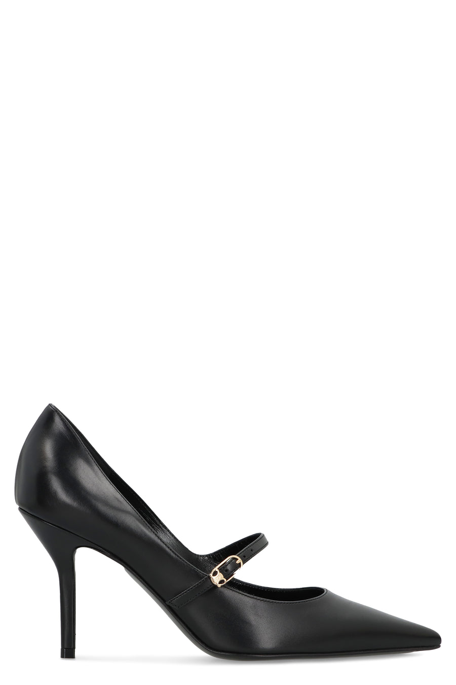 Judy Strappy Décolleté Leather Black Calf Pumps