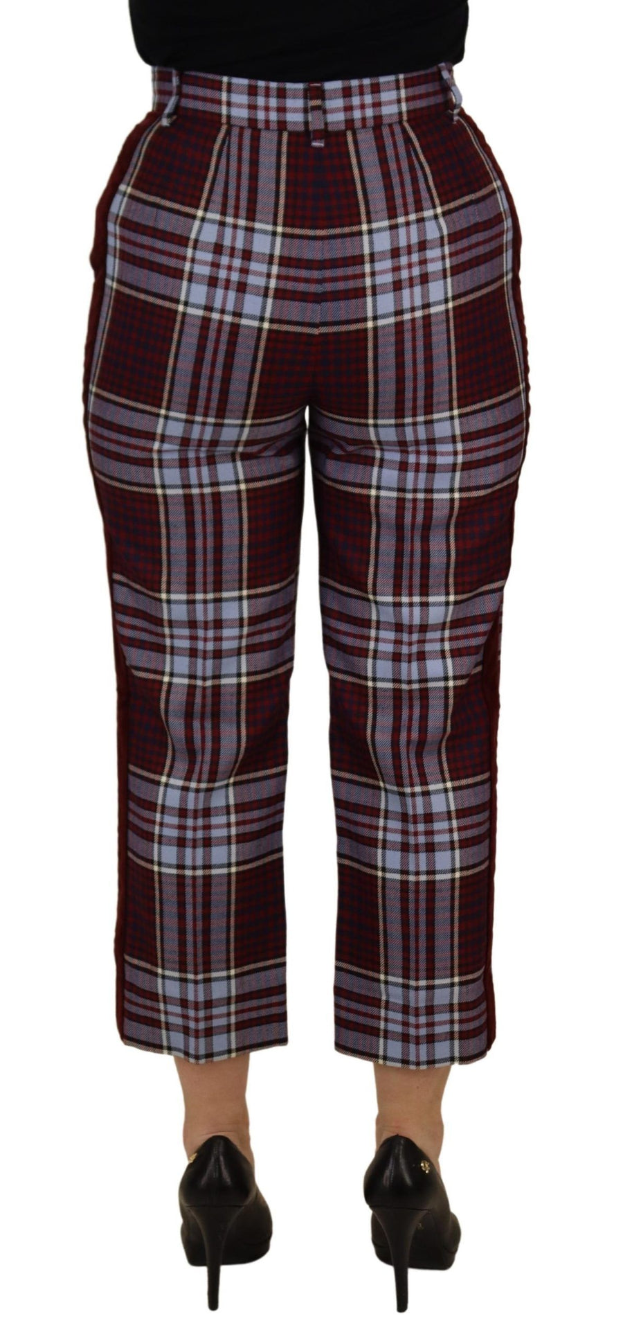 Dolce & Gabbana 90% Wool trousers in burgundy
