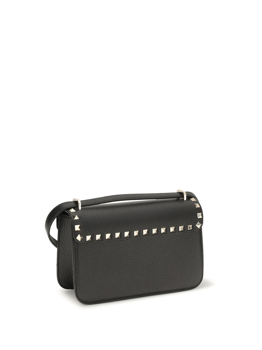 Shoulder Bag Rockstud Mini Black Calfskin Calf Leather