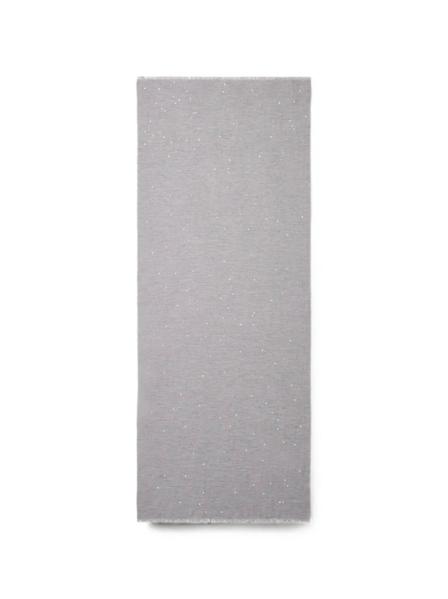 Peserico Lightweight knit scarf in gray