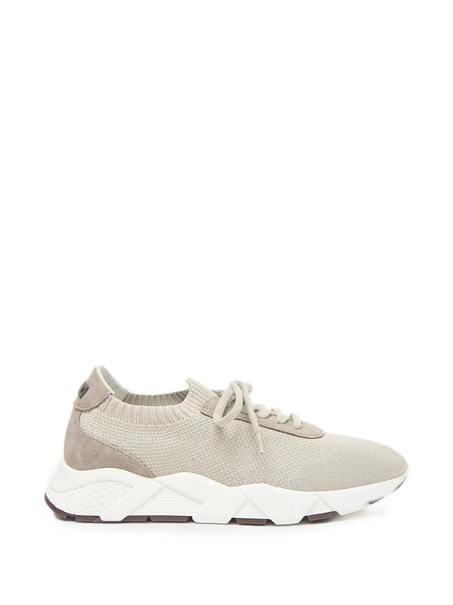 Peserico Knit/Fabric sneaker in beige